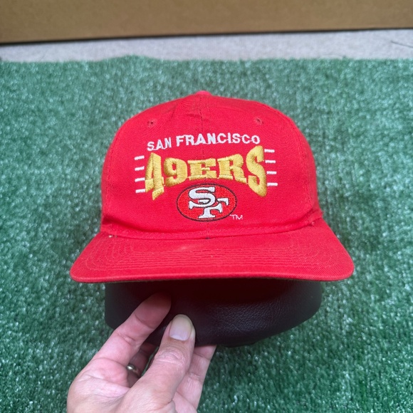 Vintage 90s San Francisco 49ers Snapback Men's One Size Red NFL Footbal Youngan - Picture 3 of 8